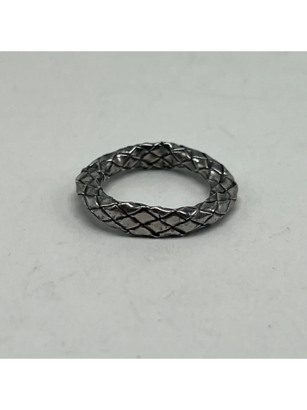 Bottega Veneta Intrecciato Ring Silver